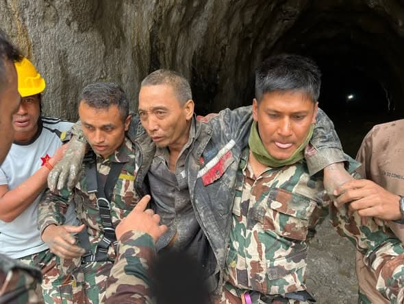 Chinese national pulled alive from hydropower tunnel in Nepal after 10 days