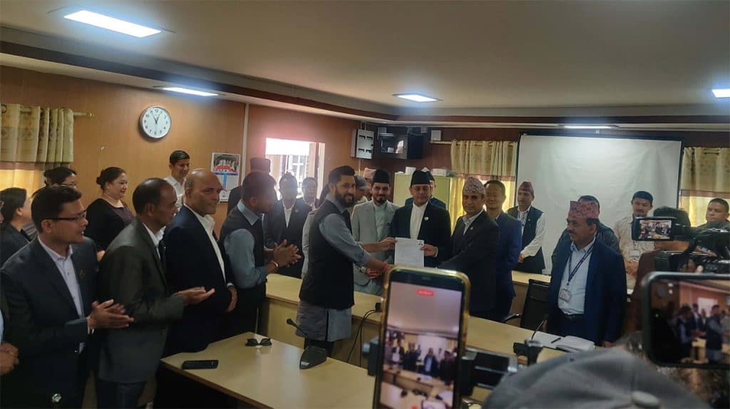 RSP registers DP Aryal’s candidacy for Speaker