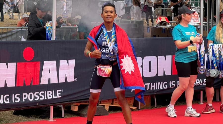 Athlete Santosh Rai achieves success at Ironman Leeds