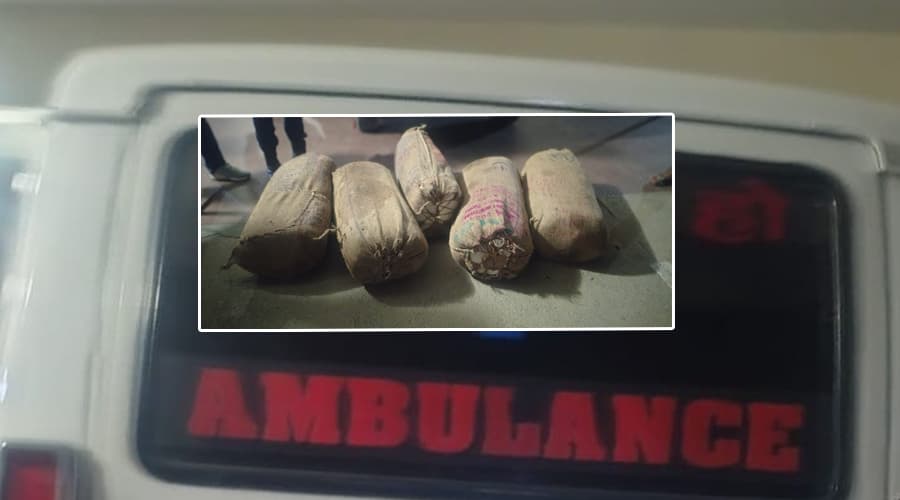 105 kg of marijuana recovered from ambulance that broke through police barricade