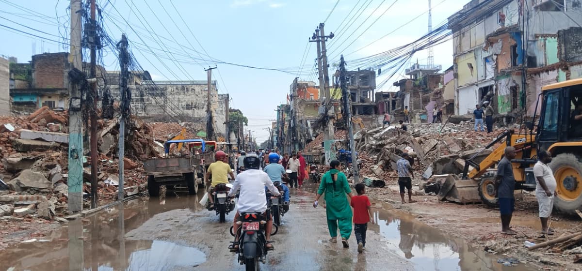 वीरगञ्जको मुख्य सडक विस्तार अन्तिम चरणमा