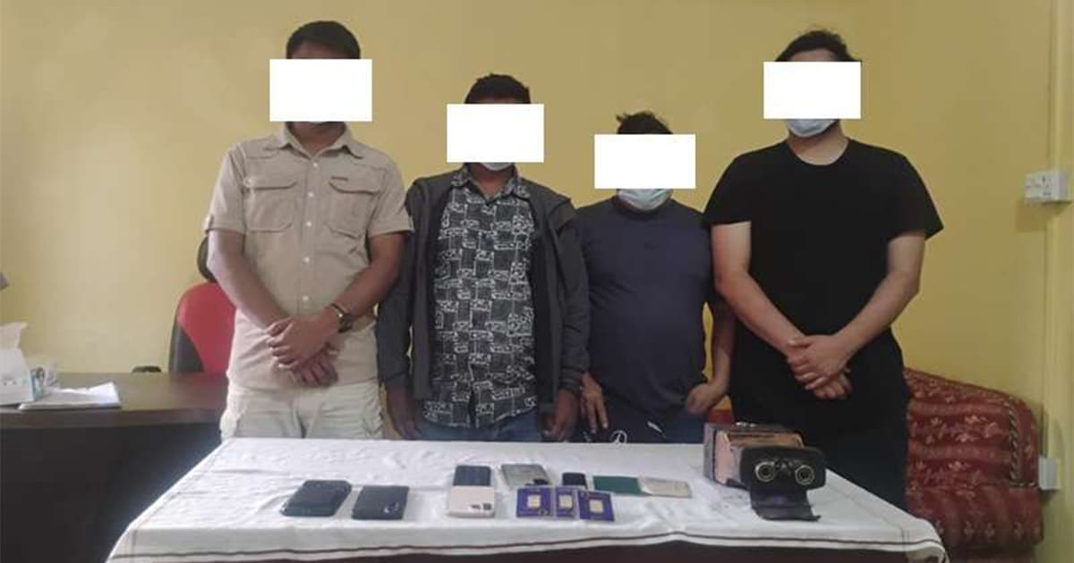 चन्द्रनिगाहपुरमा नक्कली सुनसहित चारजना पक्राउ