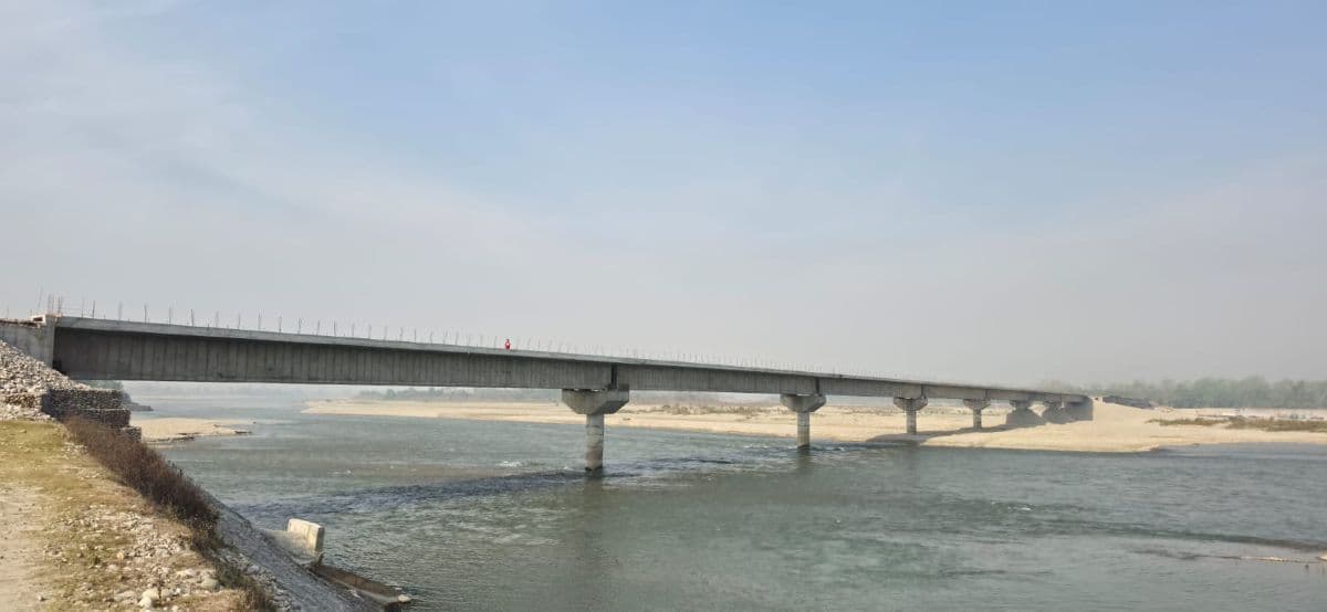 कर्णाली नदीको सनकट्टीमा पुल निर्माण अन्तिम चरणमा