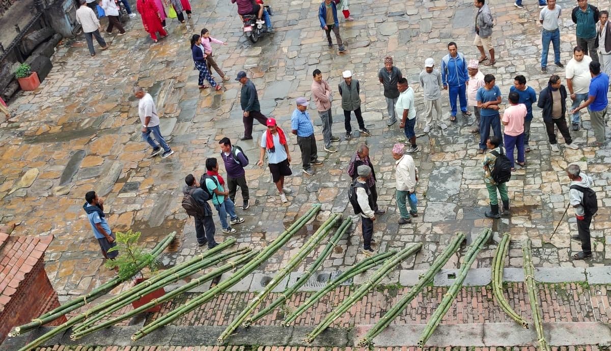 भक्तपुरमा ‘ताहासा’ बनाउन बाँसको व्यापार सुरु