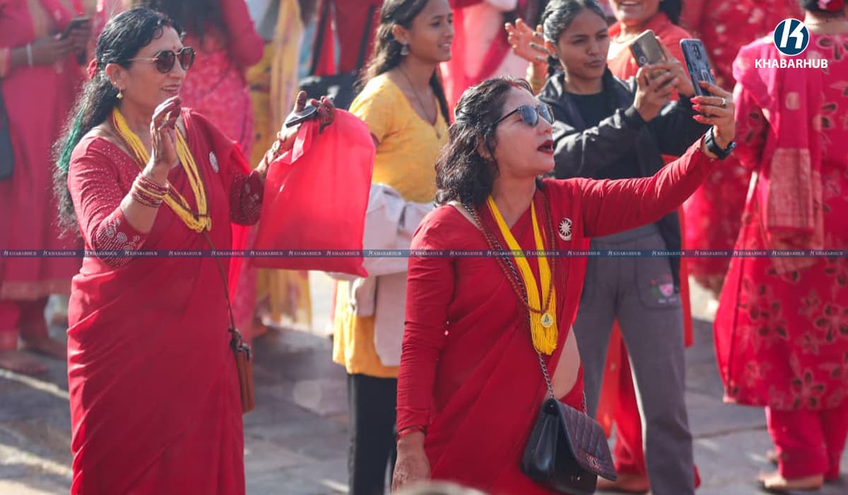 हरितालिका : टिकटक र सेल्फीमय पशुपति परिसर