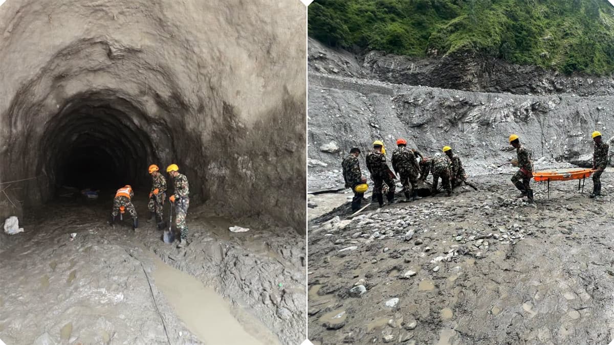 भोटेकोशी बाढीको एघारौं दिन : विद्युत् पूर्वाधार र सुरुङ उद्धार अभियानलाई तीव्र पारियो