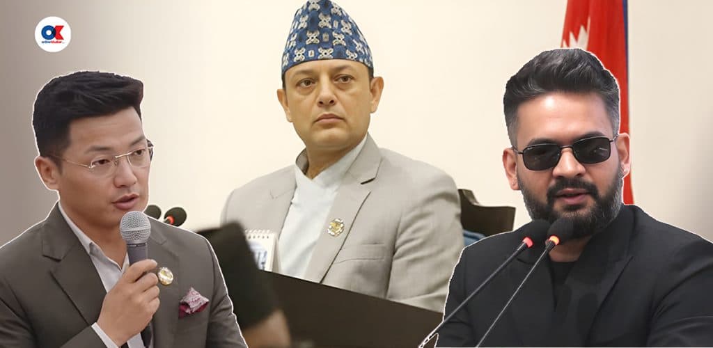 सभामुखको ट्र्याक बाहिर गएका संसद्का दुई दृश्य