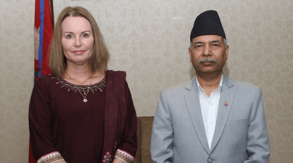 उपराष्ट्रपति यादव र नर्वेली राजदूत मियोसबीच भेटवार्ता; द्विपक्षीय सम्बन्ध आयामबारे छलफल