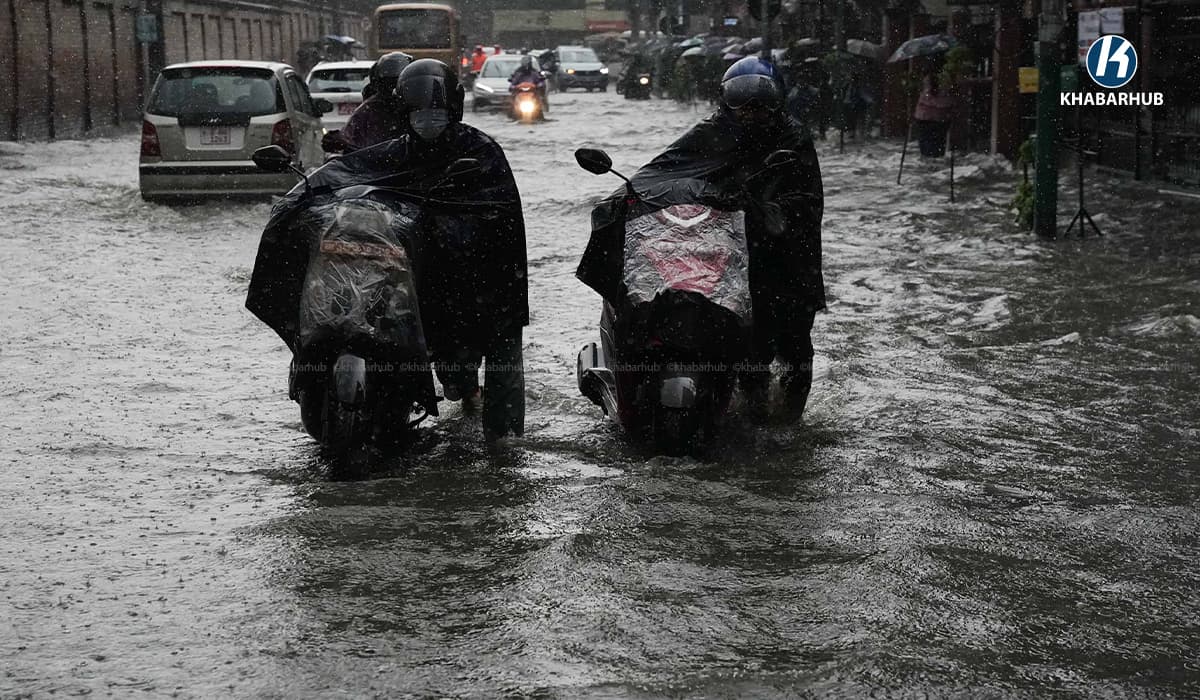 वर्षापछि काठमाडौं जलमग्न, कहाँ कति पानी पर्यो ?