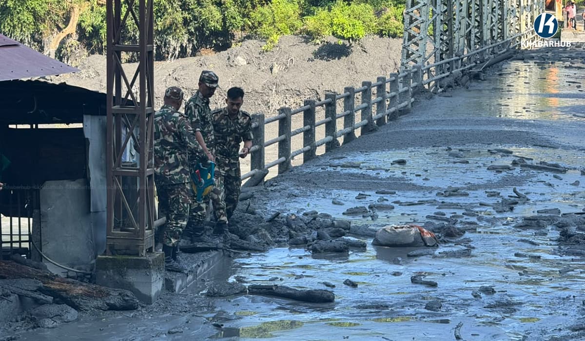 बूढीगण्डकी बाढीका कारण अवरुद्ध सडक पाँच दिनपछि खुल्यो