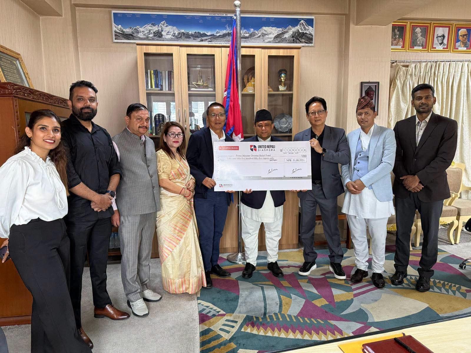 युएनडिओले बाढी प्रभावितका लागि दियो ५१ लाख