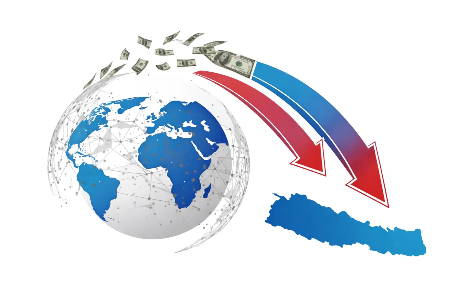 Nepali workers sending remittances contributing to Nepal's foreign exchange reserves